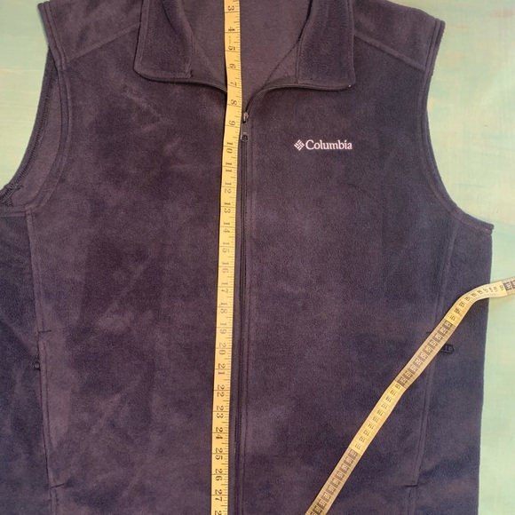 Columbia XL fleece gray vest zip up side pockets - Picture 5 of 6